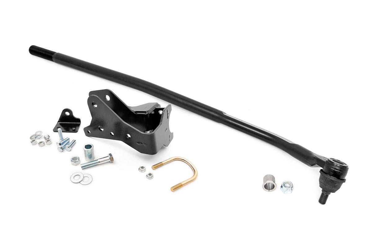 Jeep Wrangler High Steer Kit - Rough Country - Track Bar Bracket Combo - '07-'10